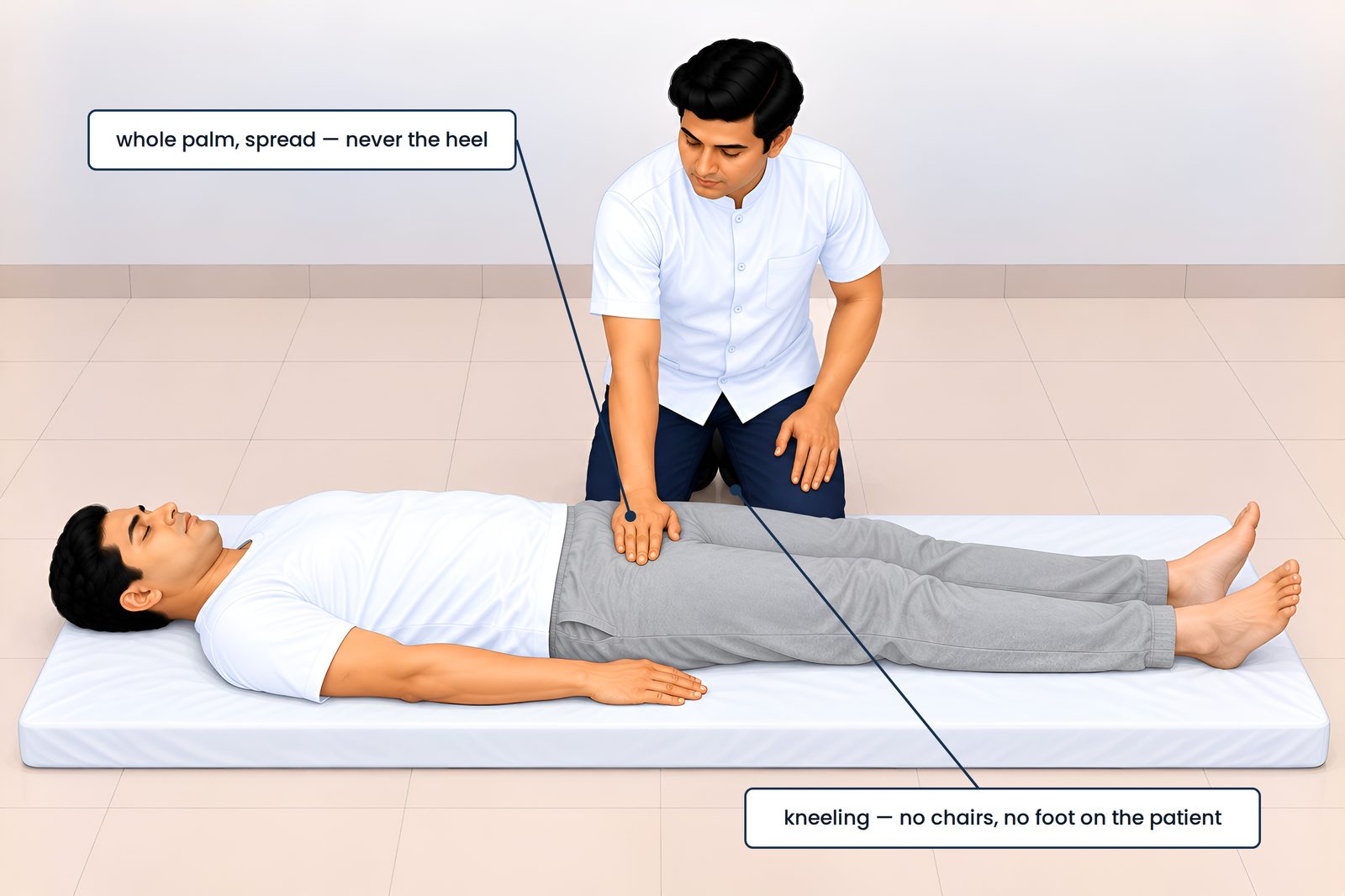 Osteoporosis: the same treatment, given with the hand. Where a report has established osteoporosis, the treatment is giv